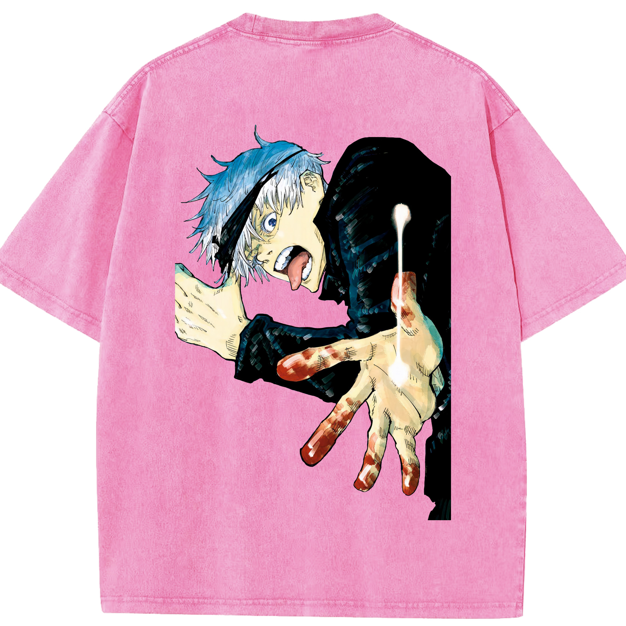 （画像用） 呪術廻戦 Jujutsu Kaisen 綿100% ヴィンテージ風 半袖Tシャツ（背面プリント）